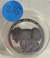 2014 AUSTRALIAN 50 CENT REPLICA KOALA 1/2 OZ. SILV