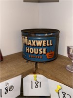 Vintage Maxwell House Coffee Tin w/ lid