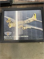 Boeing b-17 Flying Fortress picture in frame