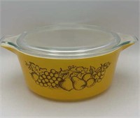 Pyrex old orchard casserole dish
