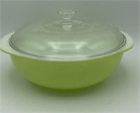 Pyrex lime green casserole dish
