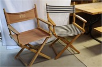 Two Canvas Folding Camping Chairs