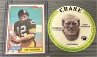 (2) 1976 Crane & 198 Terry Bradshaw Cards