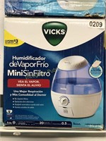 Vicks Mini Filter-Free Cool Mist Humidifier-BLUE
