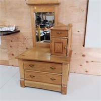 antique mini dresser, lovely pc with bevelled gals