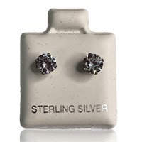 0.50ct Diamond Stud Sterling Silver Earrings