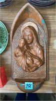 Ceramic plaque of Mary and Jesus