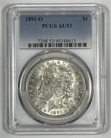1891-O Morgan Silver $1 PCGS AU53