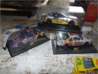 3 NASCAR DIE CAST CARS IN CASES