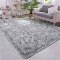 4x6 Feet  8x5ft  Fluffy Rug for Bedroom  Grey Shag