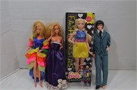 3 Barbie Dolls & Ken Doll