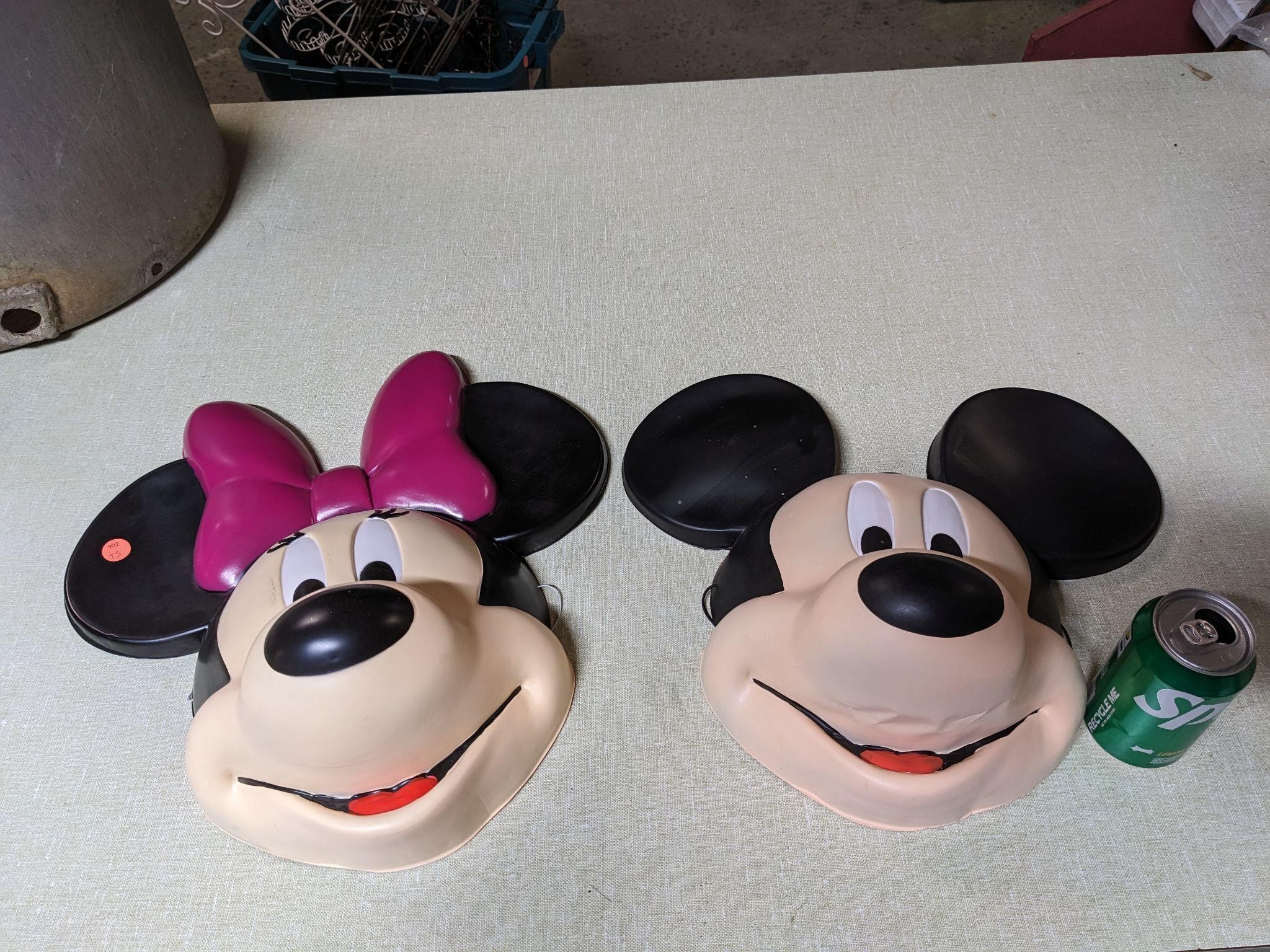 Mickey & Minnie Mouse Plastic Masks