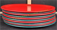 (10) Lenomex Red & Green Melamine Oval Platters