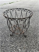 Antique Footed Iron Plant Stand