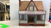 Handmade wooden doll house, comes with house