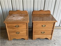 2 Solid Wooden Night Tables