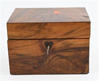 Late 19th Century Burl Veneer hinged top box