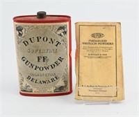 Vintage Dupont Superfine FF Gunpowder tin dated