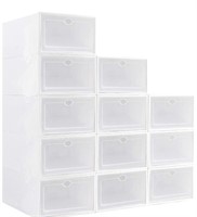 IRONLAND Stackable Shoe Storage Box, Foldable