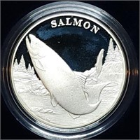 2003 Wildlife Salmon 90% Silver US Proof Medal