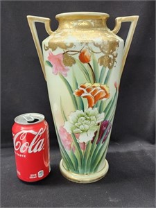 Imperial Nippon vase.  Floral motif.   12" H.