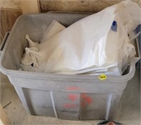 Tote of plastic sheeting