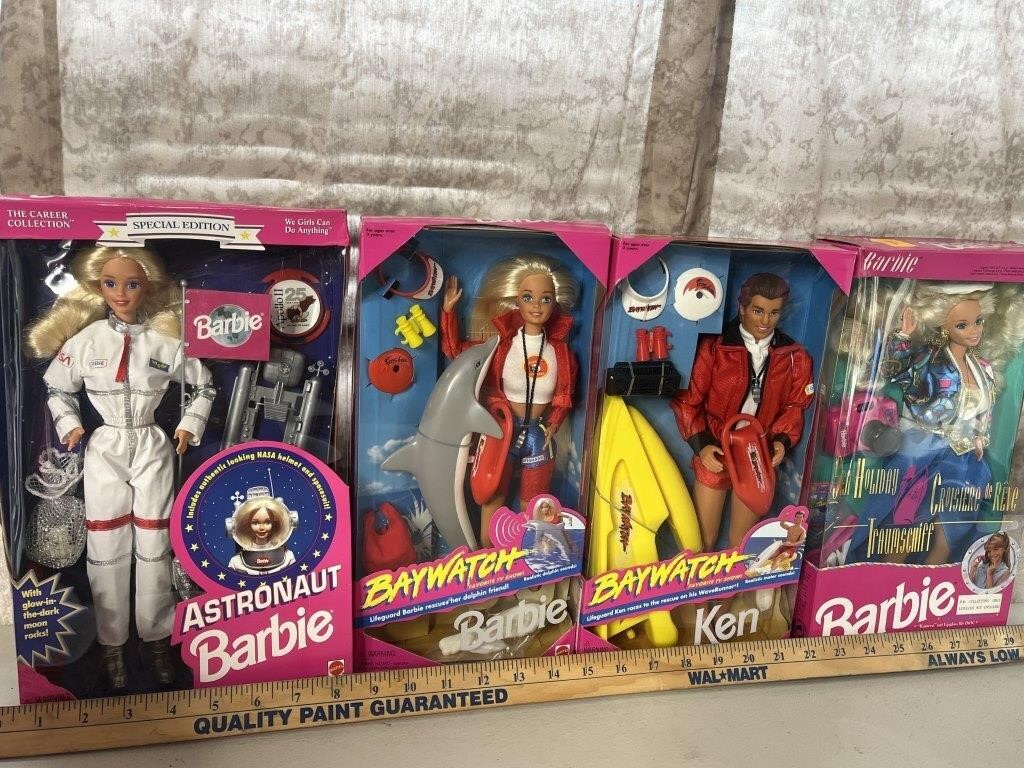 4 - 1990s Collectible Barbies in Boxs