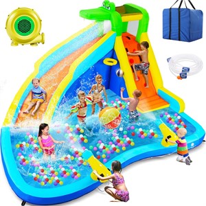 Inflatable Water Slide, 6 in 1 Outdoor Inflatable