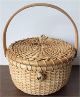 Nantucket Style Round Sewing Basket