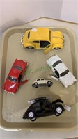 Tray lot, Five collector cars, including three