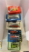 5 collector cars, in the blister packs, including