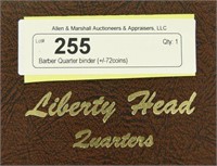 Barber Quarter binder (+/-72coins)