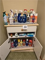 Cleaning solutions w/ sm. cabinet(bottom drawer is