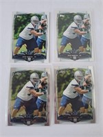 2014 Topps Zach Martin Rookie Lot of 4 Cards