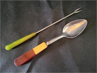 Bakelite Handle Spoon & Fondue Fork