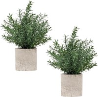 B9824  Coferset Fake Rosemary Plants 2-Pack, Green