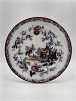 EARLY IRONSTONE CHINA WILLOWTREE PLATE - 9.25" W
