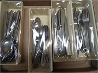 (4) Trays w/ Silverware