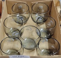 FLAT OF 7 NFL LOS ANGELES RAMS DRINKING GLASSES