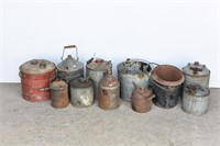 ASSORTED OIL CANS