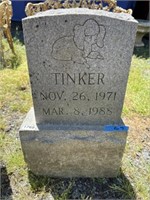 Vintage tombstone grave marker granite