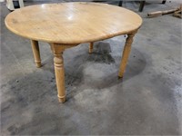 Wood oval table