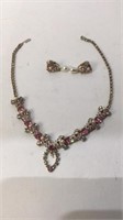 Rhinestone Necklace & Earrings TJC