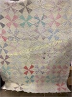 Antique flour sack fabric quilt