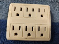 6 Outlet Wall Tap Grounding Adapter Strip