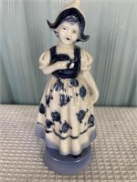 Blue & White Porcelain Girl Figurine