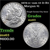1878-cc Morgan Dollar vam 13 I3 R5 $1 Grades Selec