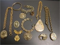 Vnatge Locket Necklace, Bracelets, Brooch Jewelry