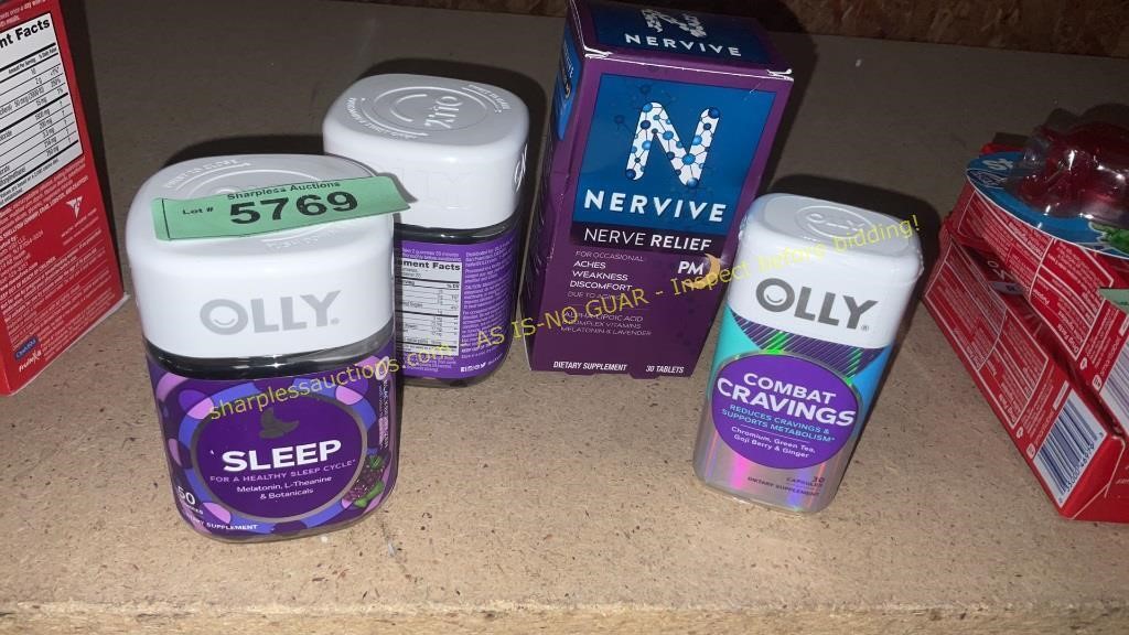 Assorted Olly & Nervive Nerve Relief
