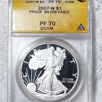 2007-W Silver Eagle ANACS - PF 70 DCAM